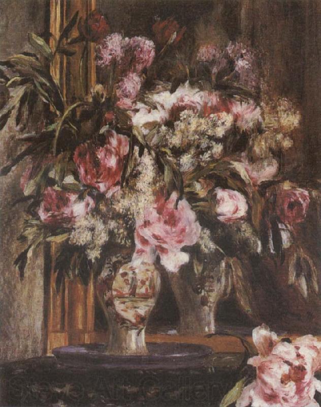 Pierre-Auguste Renoir Peonies,Lilacs ad Tulips Spain oil painting art